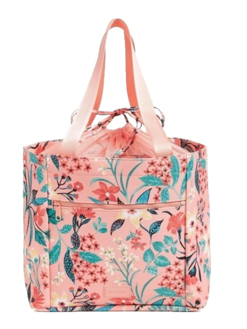 Vera Bradley Paradise Coral Floral Drawstring Tote Bag - Pink NWOT
